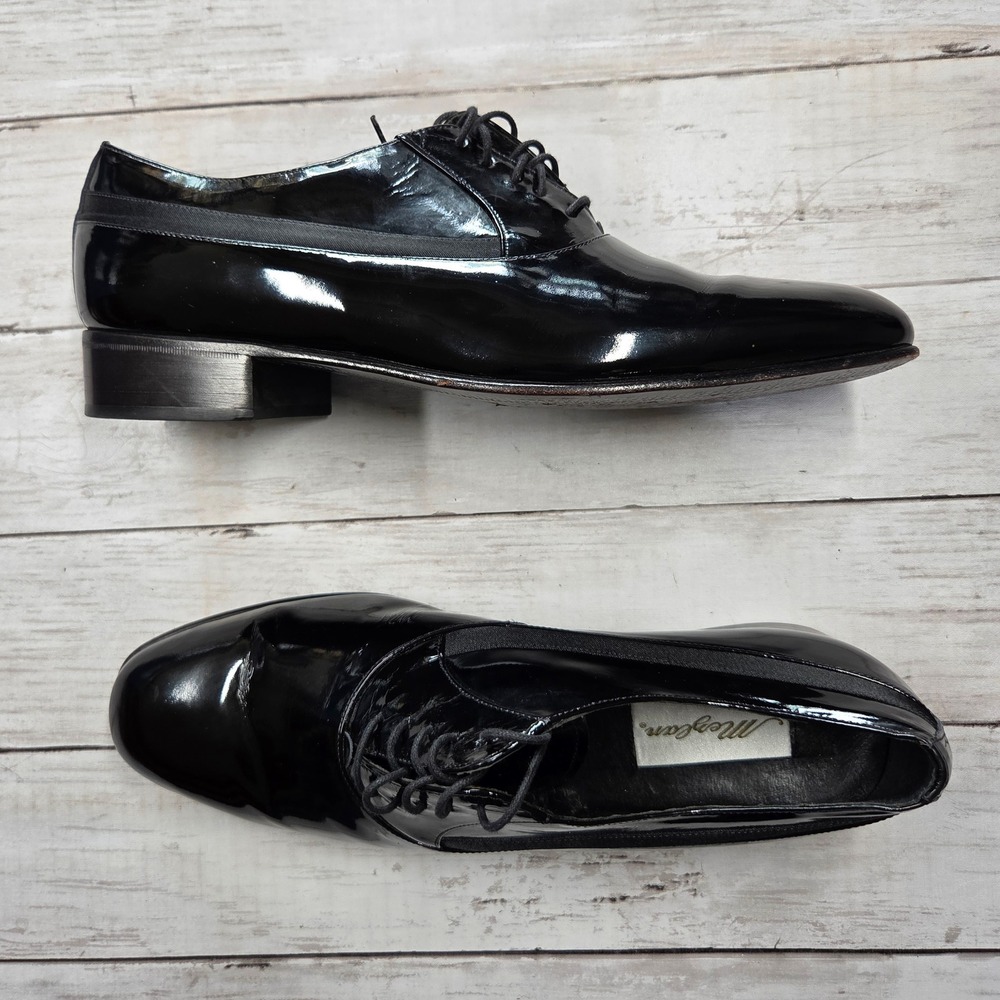 Mezlan Broadway Patent Leather Oxford Mens 10.5 Black Tuxedo Dress Shoes 17994